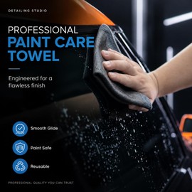 FarTryGo 3 Pack Micro-Rib Clay Towel for Auto Detailing, Fine Grade Synthetic Decontamination Towel for Car Paint & Glass, Smooth Glide Surface Prep for Polishing, Wax & Ceramic Coating