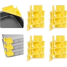 24 PCS Tray Stackers with 30 Parchment Compatible with Harvest Right Freeze Dryer Trays, Freeze Dryer Accessories for Harvest Right Trays Stack(Yellow)