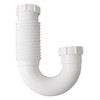 LDR Industries 506 6002 Polypropylene Flexible J-Bend Sink, 1-1/4"/1-1/2"