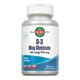 Kal Vitamina D3 Y Magnesio Glycinate Con Bioperine Vegcaps                                                                                            