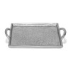 India Handicrafts 20691 Polished Silver Tone Square 11 inch Aluminum