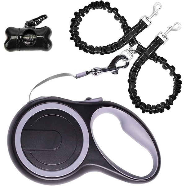 Haivebo Dual Retractable Dog Leash for Medium to Large Dogs