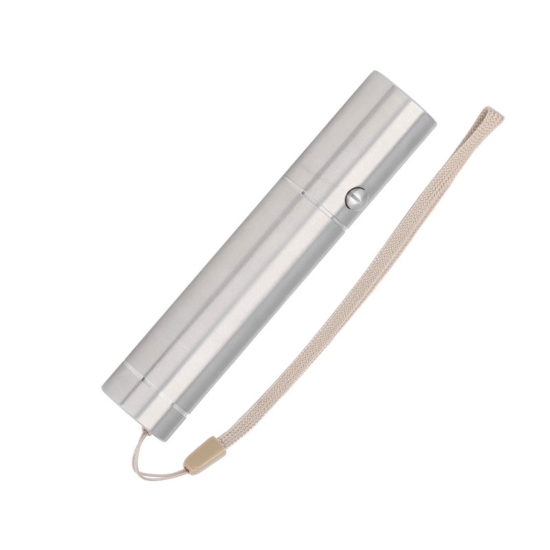 Mini Stainless Steel Flashlight 3 Mode Pocket LED Torch Handheld