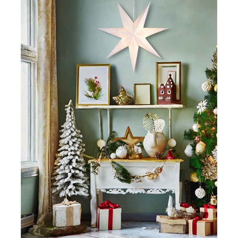 BRUBAKER 60 cm Paper Christmas Star for Hanging - Window