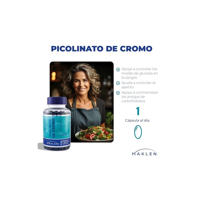 CROMO PICOLINATO - Maklen Picolinato de Cromo con Omega 3