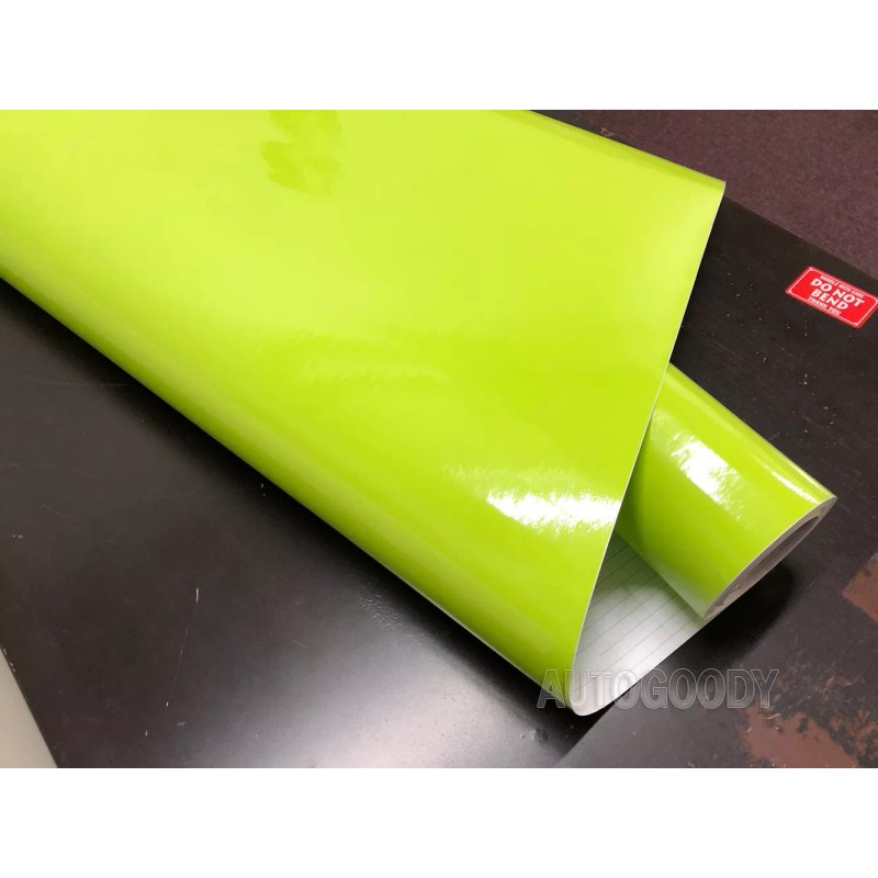 AUTOGOODY 240" x 60" Gloss Neon Green Vinyl Film Wrap