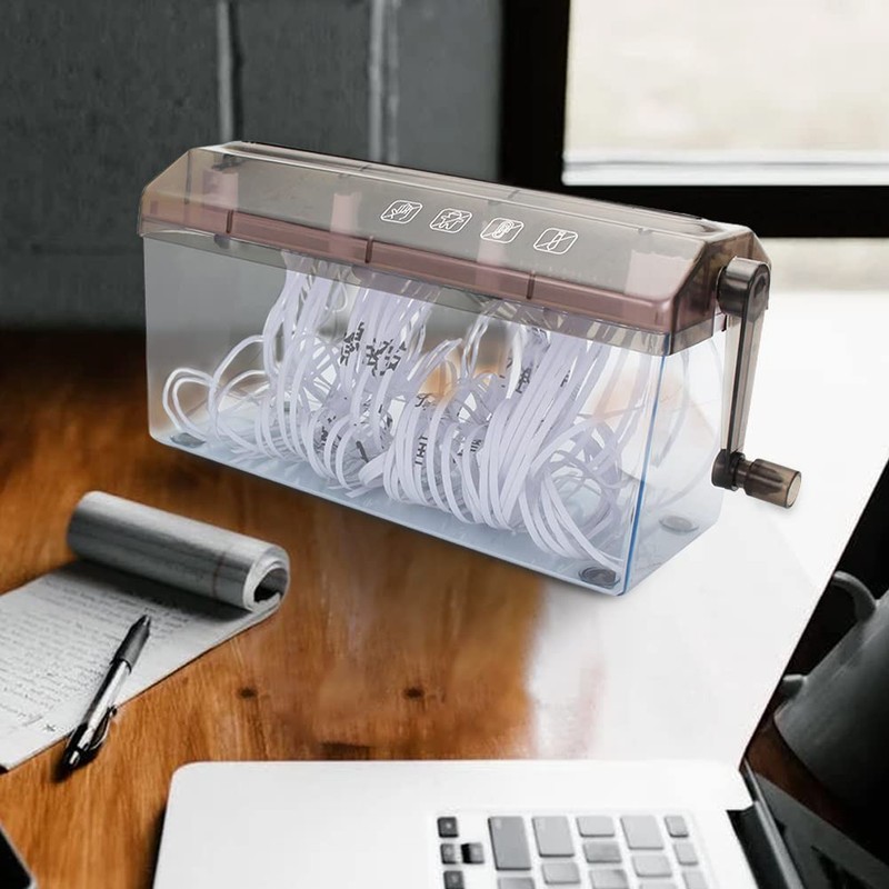 A4 Manual Shredder Mini Portable Paper Shredder, Professional Hand Crank