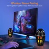 ALLOMN LED Bluetooth Flame Speakers, Outdoor LED Flame Effect Bluetooth