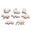 48PCS Animal Wooden Slice DIY Wood Ornaments Blank Decoration Shaped