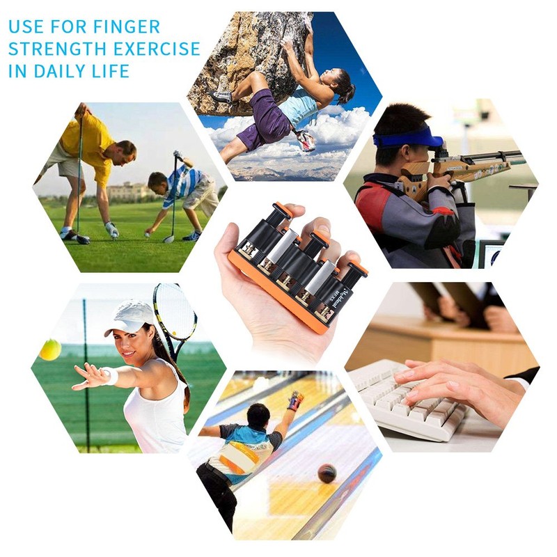 Guitar Finger Exerciser, Hand Strengthener Trainer Tension Exerciser Grip for