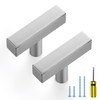 Ravinte Brushed Nickel Cabinet Handles 30 Pack Satin Nickel Square