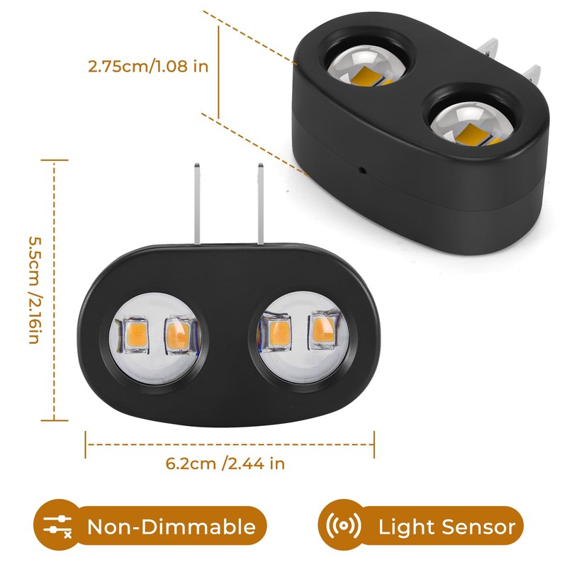 SETEN 4-Pack LED Night Lights Plug into Wall, 2700K Soft