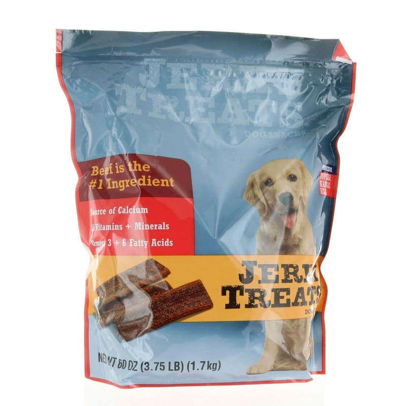 Jerky Treats Tender Strips Dog Snacks Beef 60 oz. 3.75