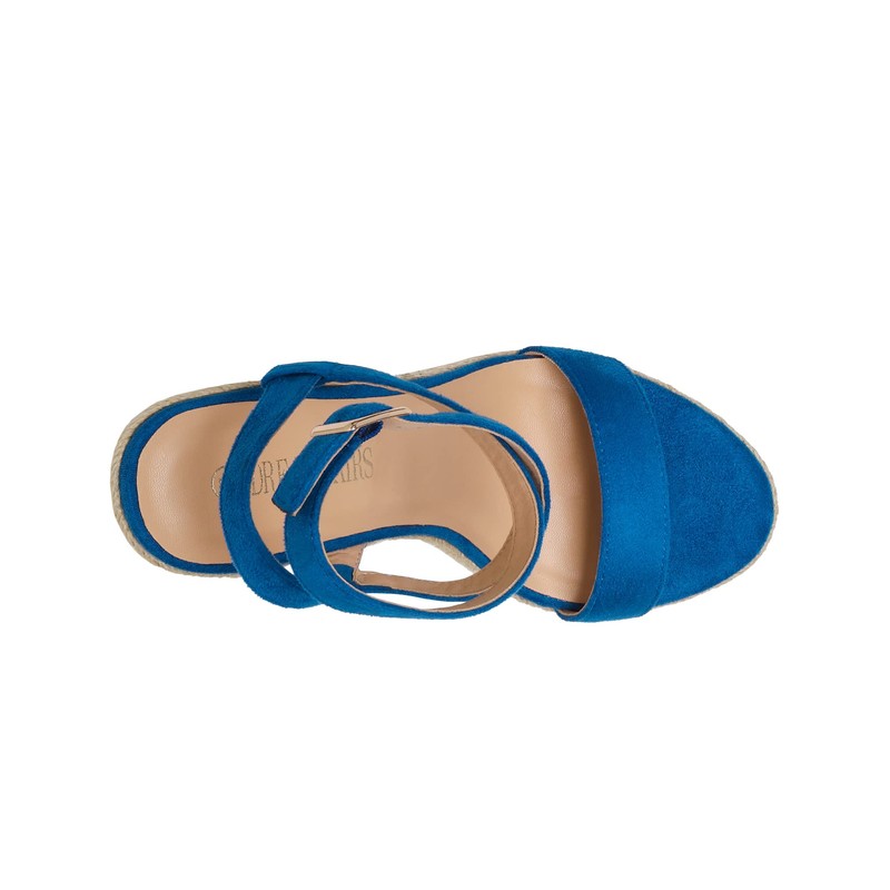 DREAM PAIRS Alpargatas de punta abierta para mujer, elegantes sandalias