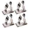 COC-LF 4 Pieces Boat Hook Holder Stainless Steel Spring Clamp