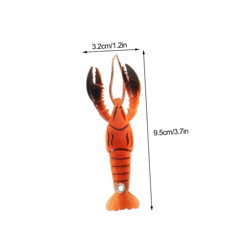 KOMBIUDA 4pcs Realistic Lobster Fishing Baits Portable Soft Lures for