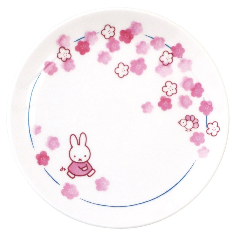 Dick Bruna 418112 Miffy Miffy Plate, Medium Plate, Approx. 6.7