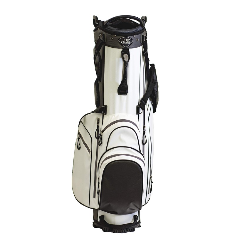Club Champ Waterproof Stand Golf Bag, White/Black (JR989)