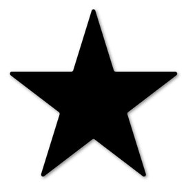 Magnet America Black Star Magnet is 4" x 4" Made for Vehicles and Refrigerators
