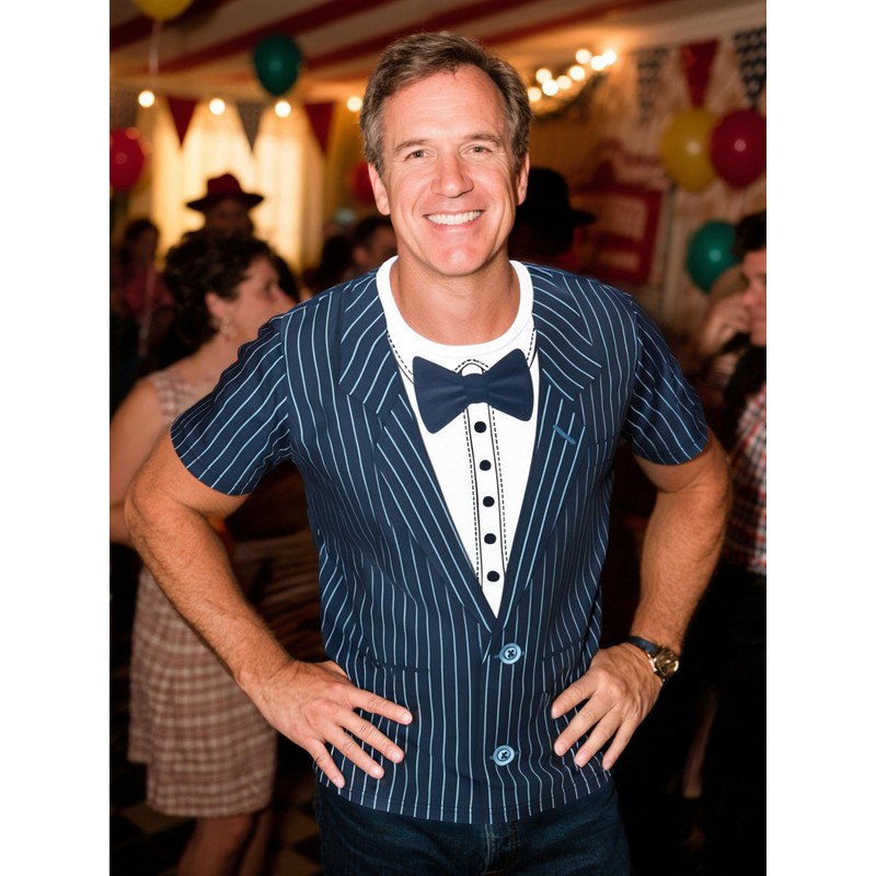 Funny World Tuxedo Shirts for Men, Large, Bow tie