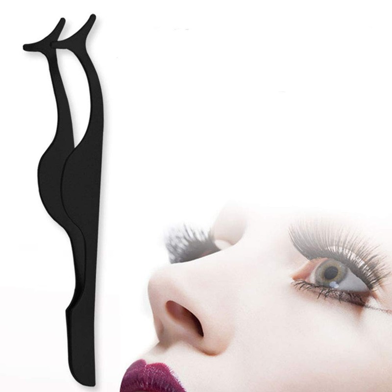 2 PCS False Eyelash Extension Tweezers Eyelshes Applicator Tool Stainless