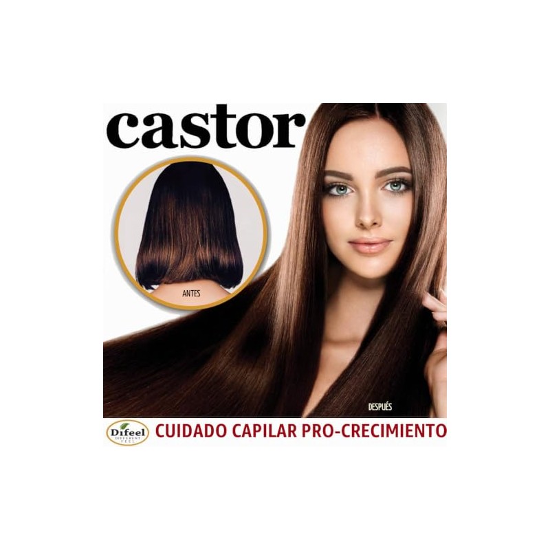 Difeel Champú Castor Pro-Growth 33.8 Oz. - Fabricado con Aceite