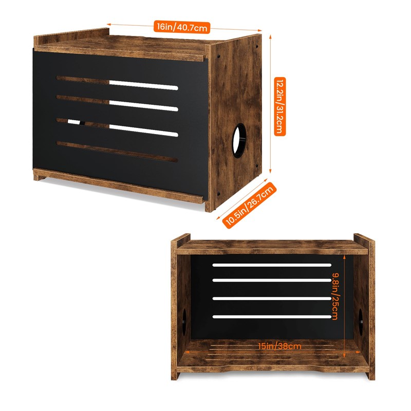 Homode Router Shelf, Wood Wifi Box Hider, Projector Shelf Stand,