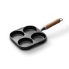 XJAXY Cast Iron Non-Stick Omelette Pan, Electric Stovetop Compatible, 4-Cup