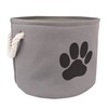 Bone Dry Pet Storage Collection Collapsible Bin, Medium Round, Gray