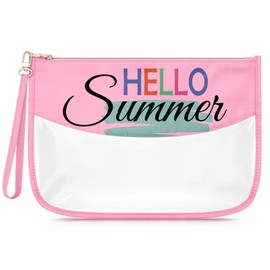Sfodiary Beach Theme Makeup Bag for Women Summer Beach Cosmetic Bag Trip Gifts for Friends Sister Christmas Birthday Gifts Funny Vacation Souvenir Zipper Travel Pouch