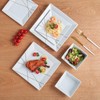 DOMINI 12-Piece Kitchen Dinnerware Set, Service for 4, Porcelain Dishes