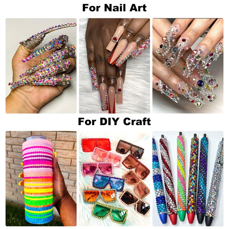 YAEISM 5000PCS Flatbck Rhinestones 2mm AB Resin Flat Back Rhinestone