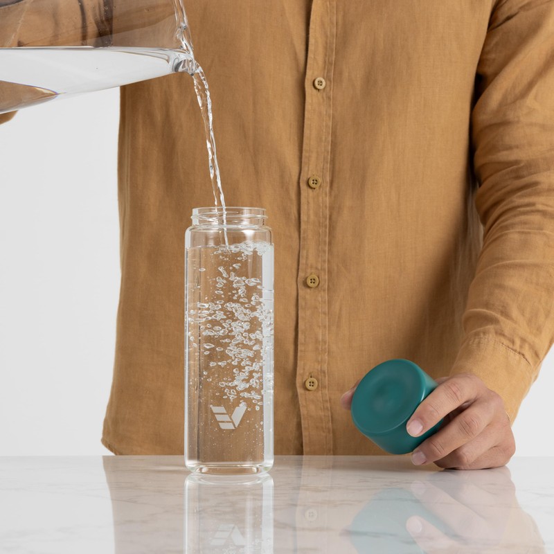 EVER VESSEL Glass Water Bottle 20oz - Non-insulated | Borosilicate