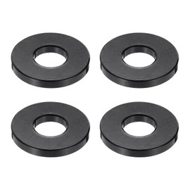 PATIKIL 4pcs M6 Aluminium Spacers, 1/4" ID x 5/8" OD Round Standoff Spacer, Unthreaded Metal Spacers for 1/4" M6 Screws Bolts, Black 3/32" Length