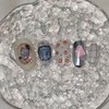 Autumn mood [Handmade nail tips] Emily Nail - Medium Square