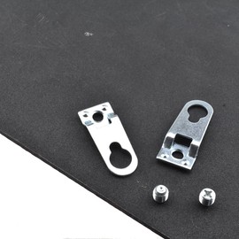 Odinest Metal Aluminum Alloy Hook Picture Frame Bracket Flat Corner Code Angle Plate Fastener Hanger Hooks Brace Stable Support Bracket Frame Hardware 40x15mm Sit Flush Shelf No Scratch 10Sets Silver