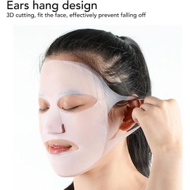 Mascarilla Facial de Silicona 4 Piezas, Envolturas Faciales Reutilizables para Tratamientos Hidratantes, Cubierta para Cuidado de la Piel, Protege Aplicación de Sueros y Crema Facial