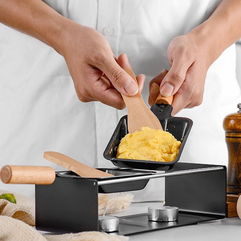 TAMUME Cheese Fondue Set for Gathering, 2 Spatulas and 2