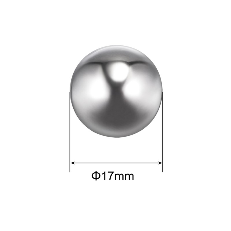 sourcing map 2pcs 17mm 201 Stainless Steel Bearing Balls G200