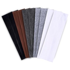 XOYTN XOYTN 10Pcs Cotton Stretchy Headbands, Soft Fashion Elastic Head Bands Breathable Jersey Fabric Women Headbands for Workout Running Sport Exercise