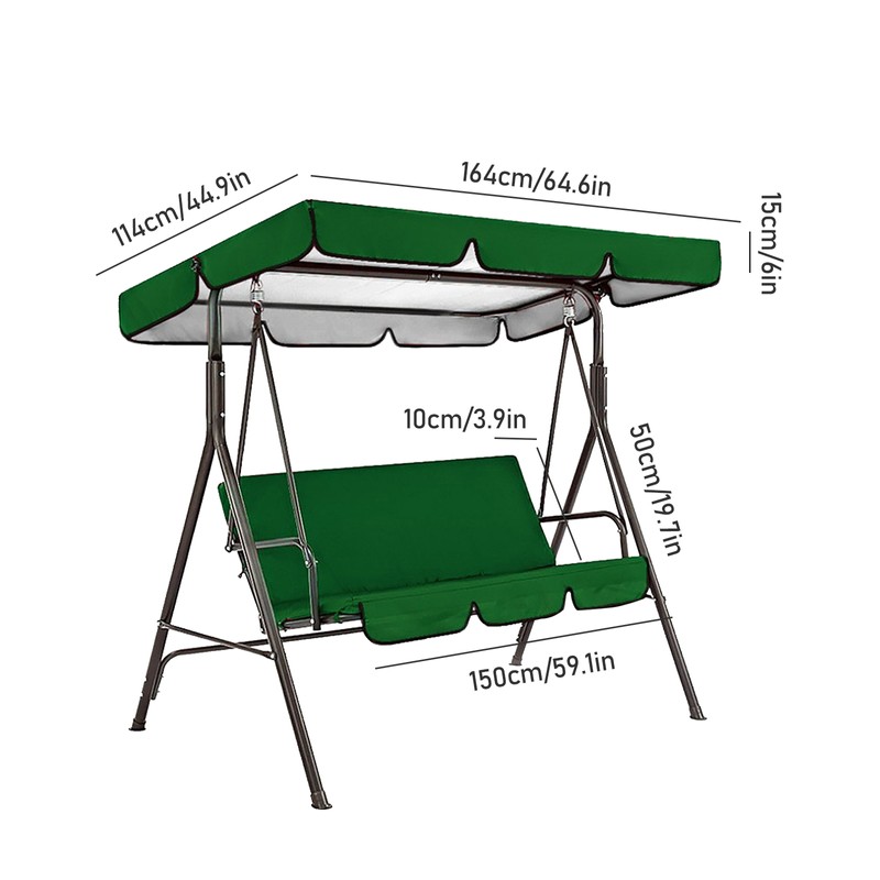 Outdoor Swing Canopy Cover Set Oxford Fabric Swing Waterproof Dustproof