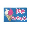 Ice Cream Flag 3x5ft Poly - Perfect for businesses, shops,