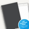 Blue Sky Notes Professional Notebook, 5.5" x 8.5" Journal, Gray,