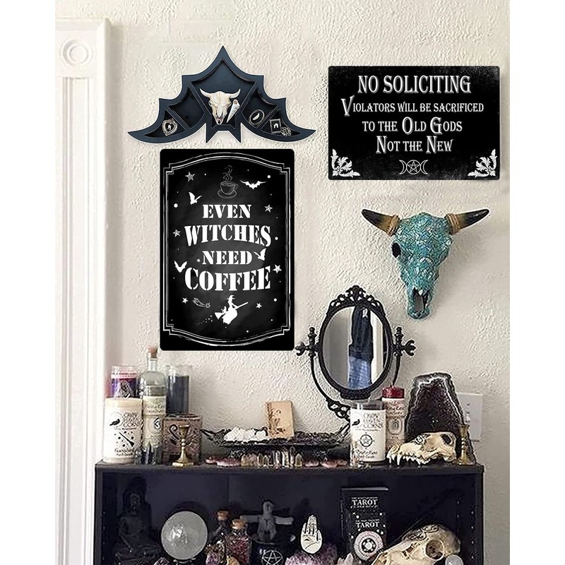 Bestylez No Soliciting Sign Gothic Decor For Kitchen, Home, House,