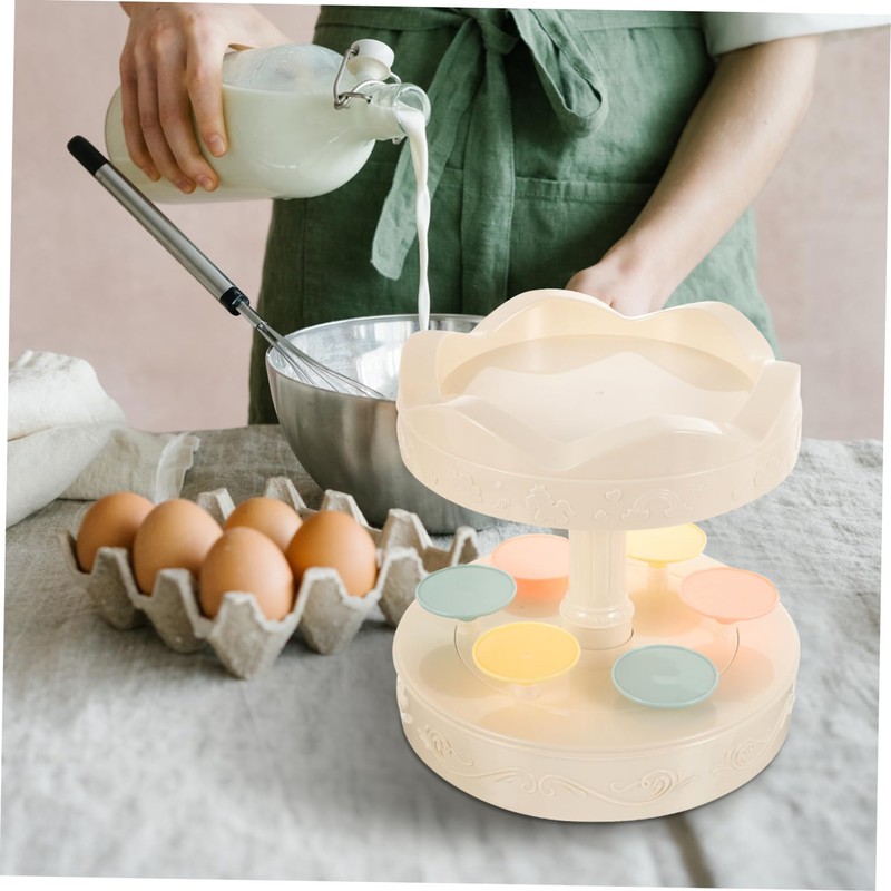 KOMBIUDA Rotary Dessert Machine Sushi Serving Plate Cupcake Stand Tower