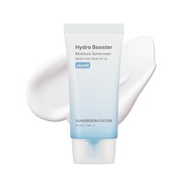SUNGBOON EDITOR Hydro Booster - Protector solar de humedad con SPF 30 de amplio espectro, protector solar coreano hidratante para cara sin yeso blanco