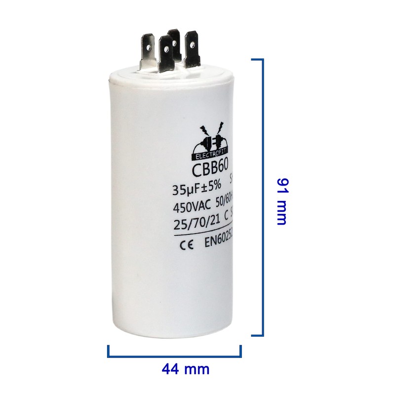 Motor Capacitor 450V AC 35 uF CBB60