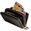 GRESEL Women's Wallet in Faux Leather, with Zipper and Coin