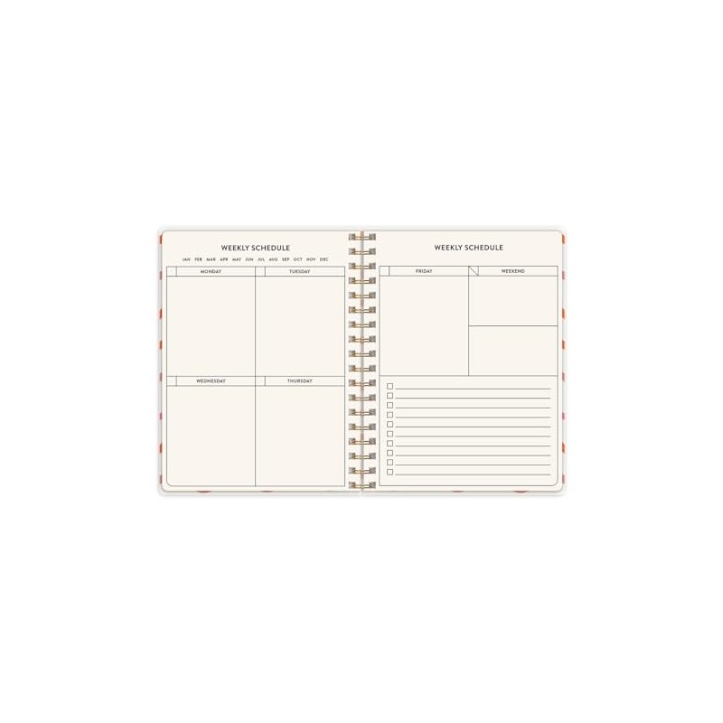 Punch Studio Molly & Rex Playful Patterns Clay Undated Planner