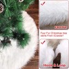 Foryo Christmas Tree Skirts, Faux Fur Large Plush White Round